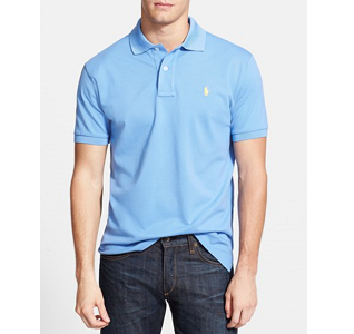Custom Fit Mercerized Stretch Pima Cotton Polo - Bell Blue